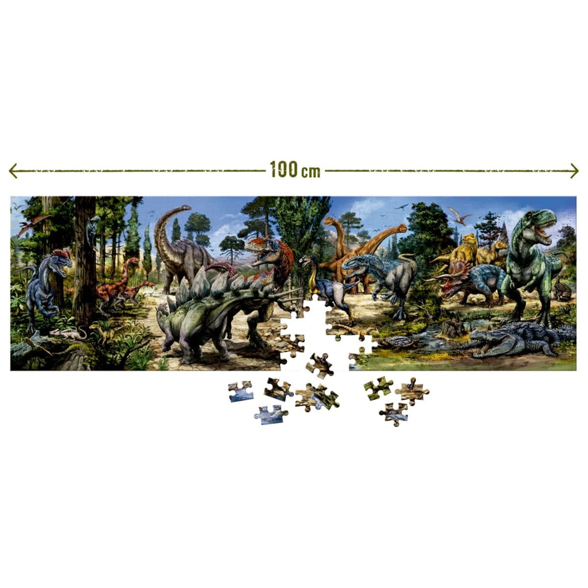 Панорамний пазл Die Spiegelburg T-Rex World 17548 250 елементів, фото №2 Панорамний пазл Die Spiegelburg T-Rex World 17548 250 елементів, фото №2