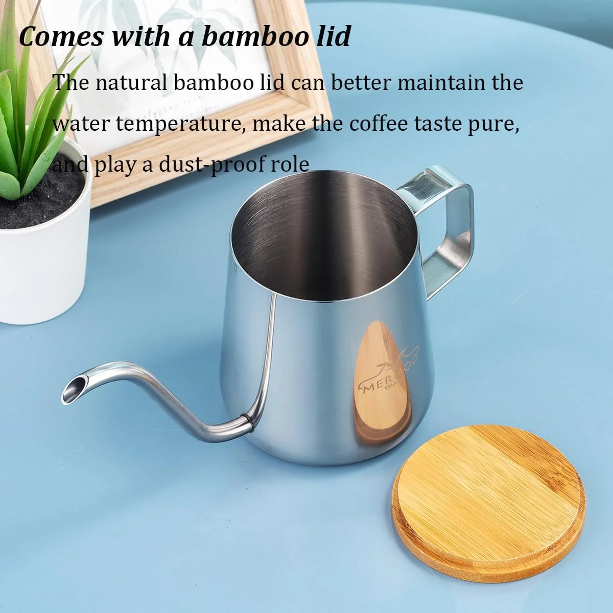 Кавник MERMOO YILAN Gooseneck 350 мл з нержавіючої сталі Gooseneck Кавоварка Pour Over, фото №6