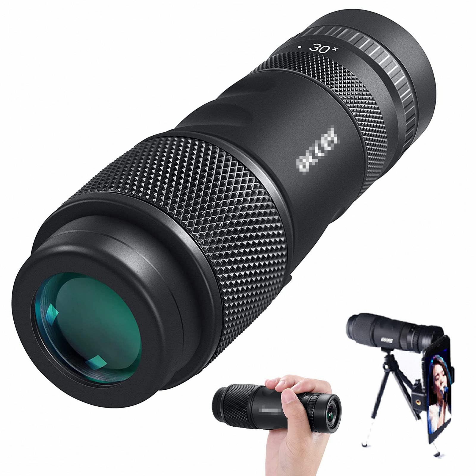 Монокуляр 10×30-30 Телескоп Zoom HD Mini для дорослих з регульованим збільшенням зі штативом тримачем для телефону, фото №1 Монокуляр 10×30-30 Телескоп Zoom HD Mini для дорослих з регульованим збільшенням зі штативом тримачем для телефону, фото №1