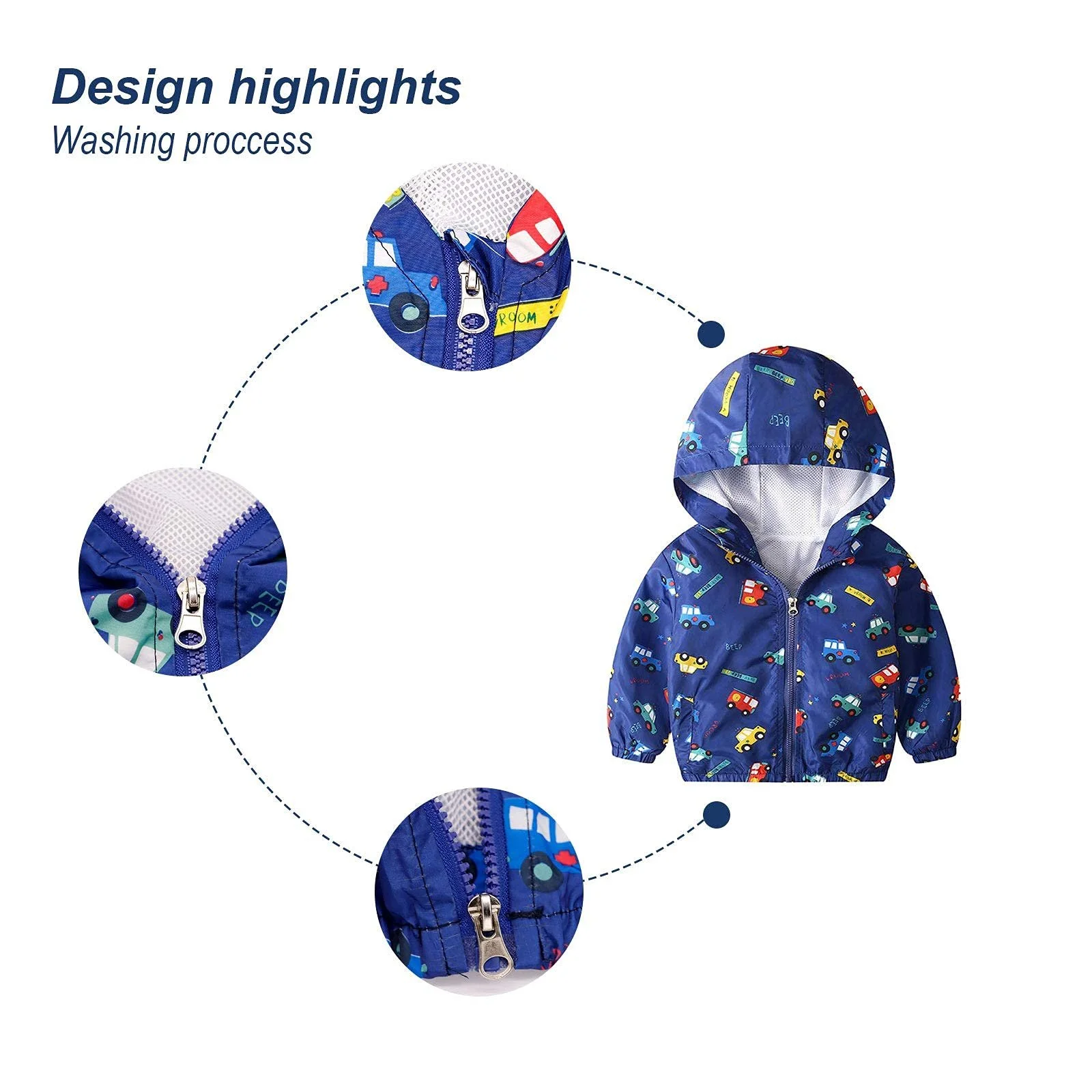 Куртка JinBei Детская для мальчика, толстовка с капюшоном, куртка с капюшоном, мультяшный принт, ветрозащитное пальто для мальчиков, ветровка, переходная куртка, весенне-осенняя верхняя одежда, софтшелл куртка 1-7 лет, фото №3