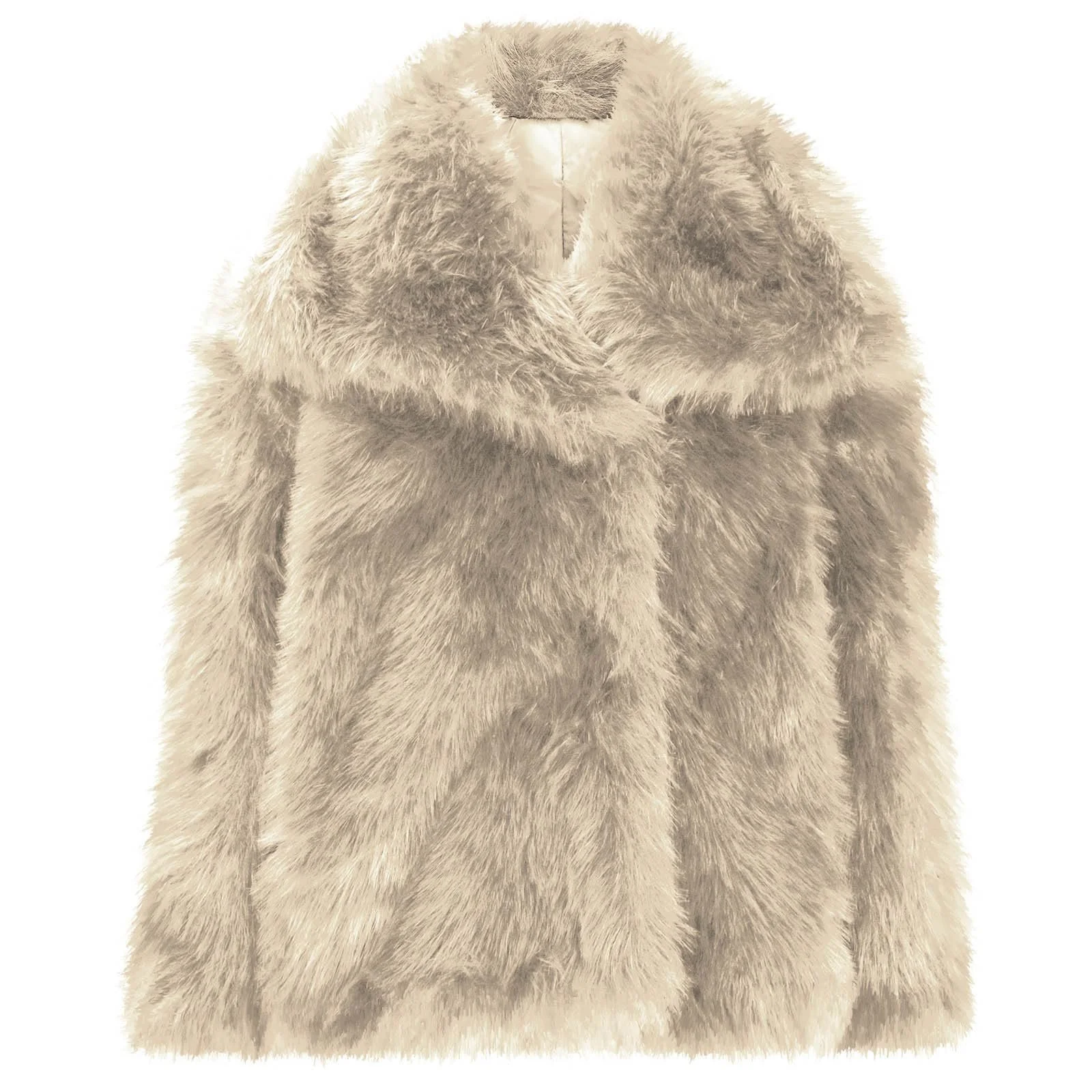 Коротка Куртка зі штучного хутра з лацканами, фото №3 Коротка Куртка зі штучного хутра з лацканами, фото №3