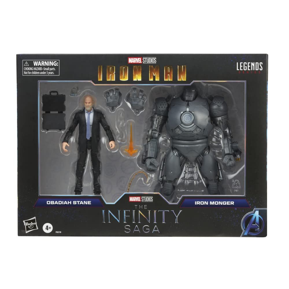Фігурки Hasbro Marvel Legends Series Obadiah Stane та Iron Monger, 15 см, 2 шт., Infinity Saga, преміум-дизайн та 8 аксесуарів, фото №2
