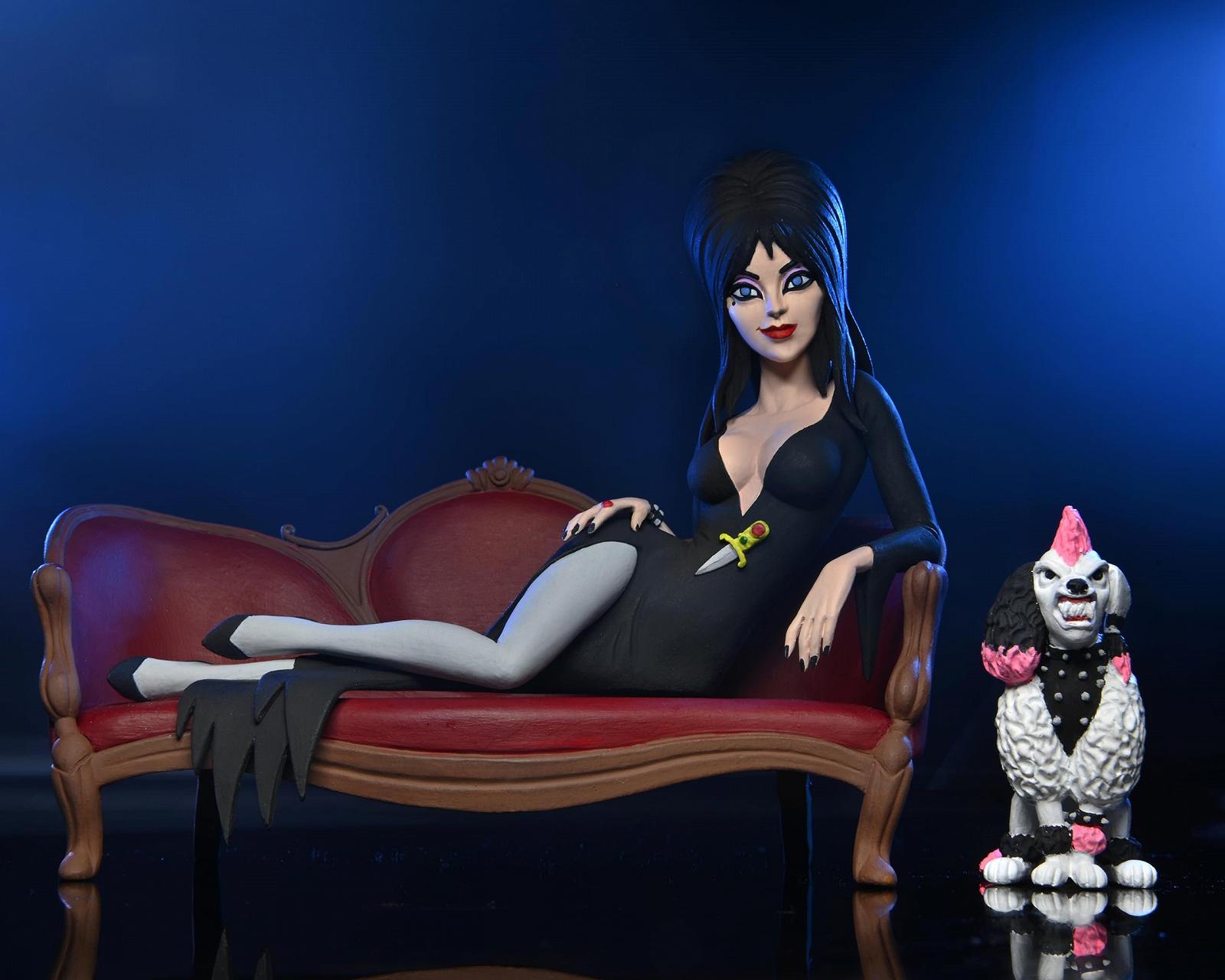 Фигурка NECA Elvira, Mistress of The Dark Toony Terrors Elvira на диване 15 см, фото №5