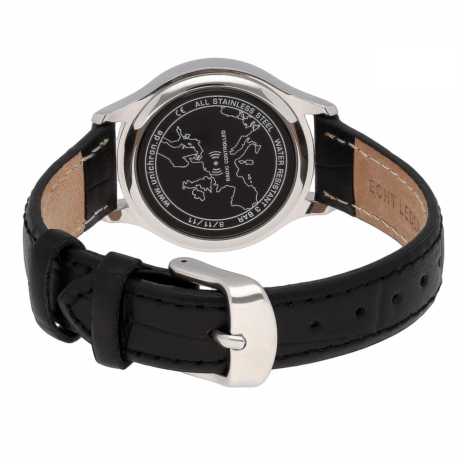 Жіночий годинник Junghans 964.4006, корпус з нержавіючої сталі, чорний шкіряний ремінець, фото №3