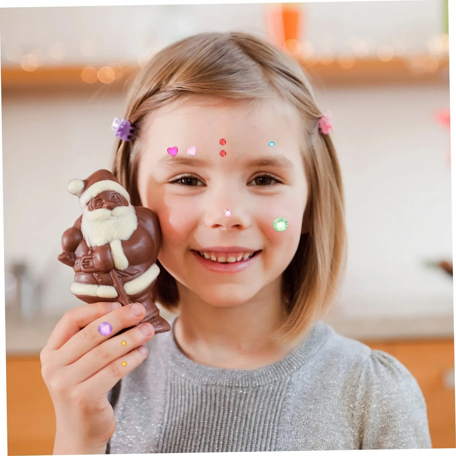 12 листов Наклейки со стразами для лица Стразы для лица Клей для лица Стразы для макияжа Сердце Стразы для ногтей Ювелирные изделия для ногтей Сердце Самоцветы для лица Наклейки, фото №6