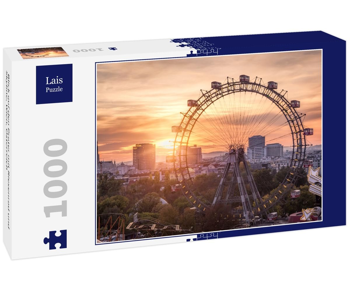 Пазл Lais Puzzle Вид на Пратер с колесом обозрения и панорамой города, Вена, Австрия 1000 деталей, фото №1 Пазл Lais Puzzle Вид на Пратер с колесом обозрения и панорамой города, Вена, Австрия 1000 деталей, фото №1