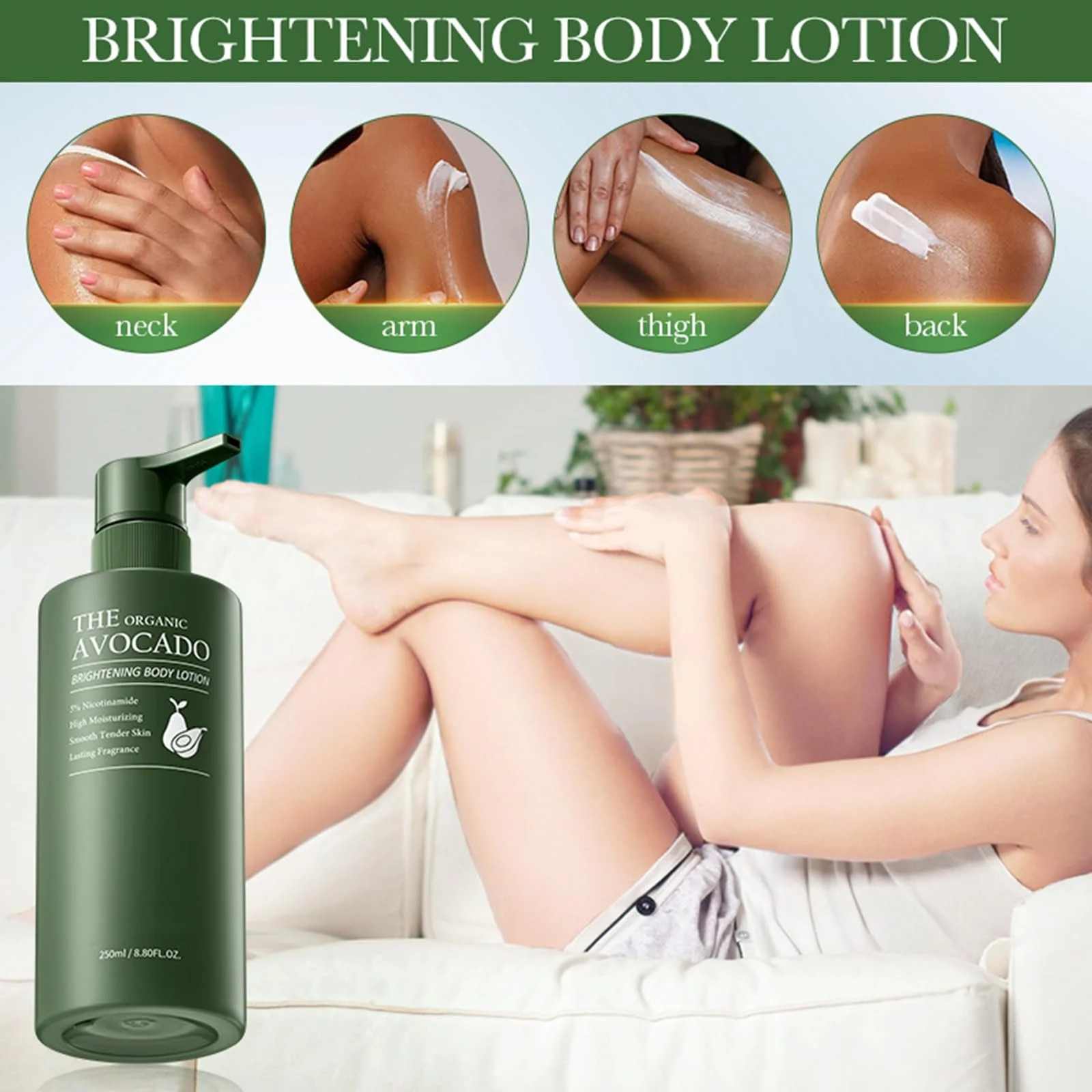 Зволожуючий лосьйон для тіла з авокадо, зволожуючий крем для сухої шкіри обличчя та тіла, 48 годин зволоження, фото №3 Зволожуючий лосьйон для тіла з авокадо, зволожуючий крем для сухої шкіри обличчя та тіла, 48 годин зволоження, фото №3