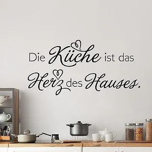 Наклейка на стіну GRAZDesign Kitchen is the Heart of the House 81 x 40 см Black - Фото 1