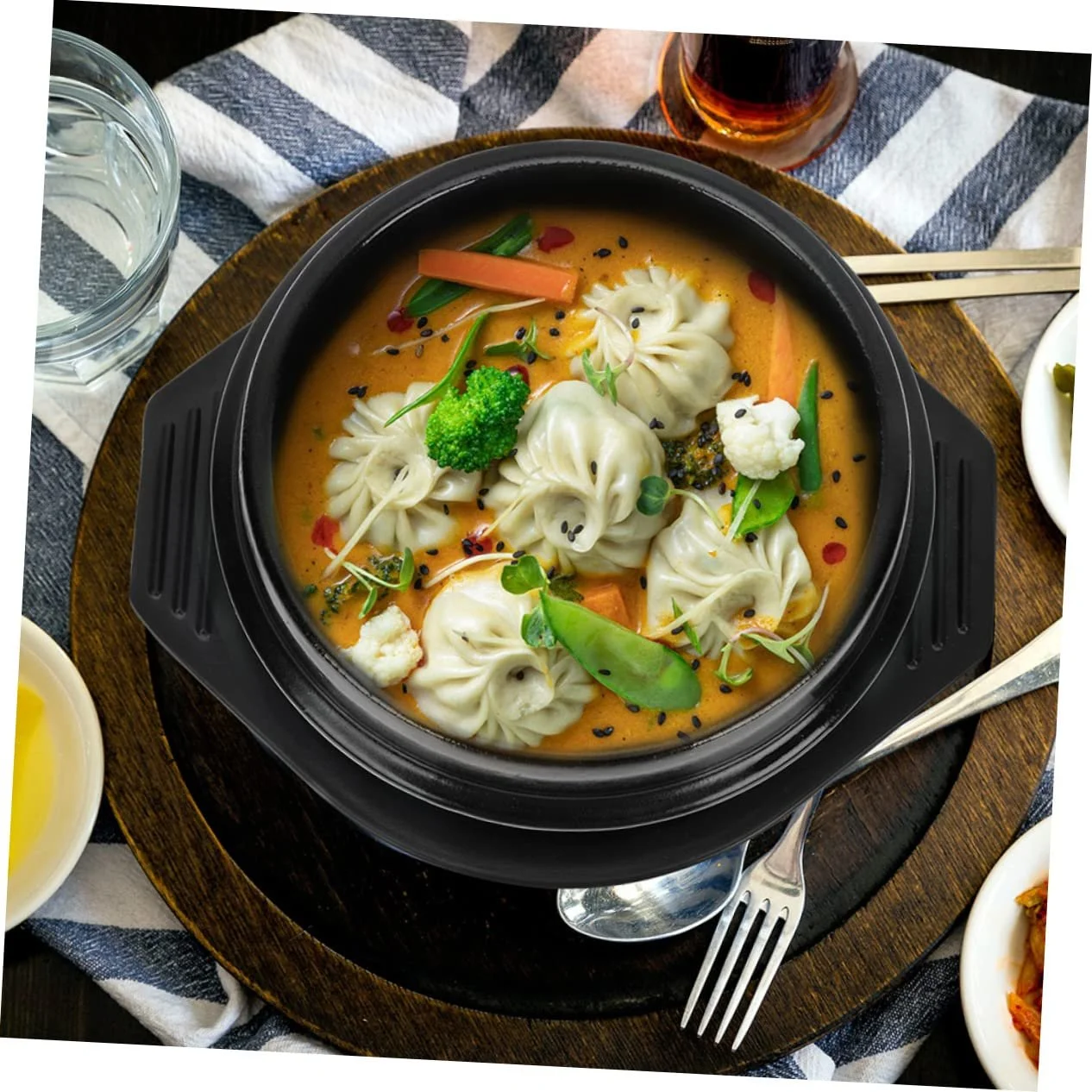 Горшок керамический Luxshiny для бибимбапа с подставкой 1 штука, фото №3