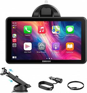 Автомагнітола ESSGOO 743CP / 7" / Сенсорная / Apple CarPlay / Android Auto / GPS / Bluetooth / AUX / USB - Фото 1