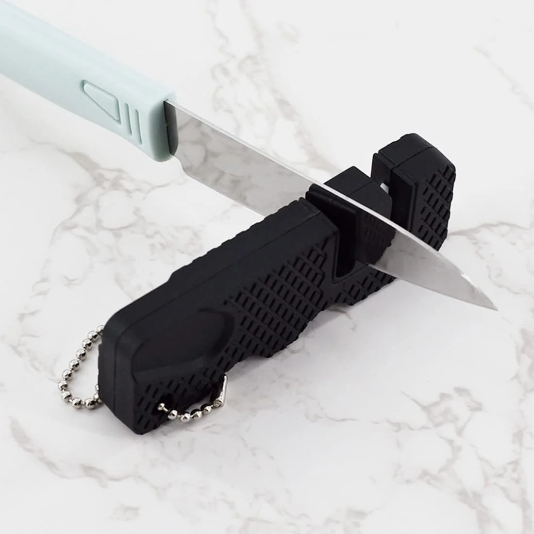 Точилка для ножей ручная Tomedeks 2 штуки компактная для грубой и тонкой заточки, фото №5