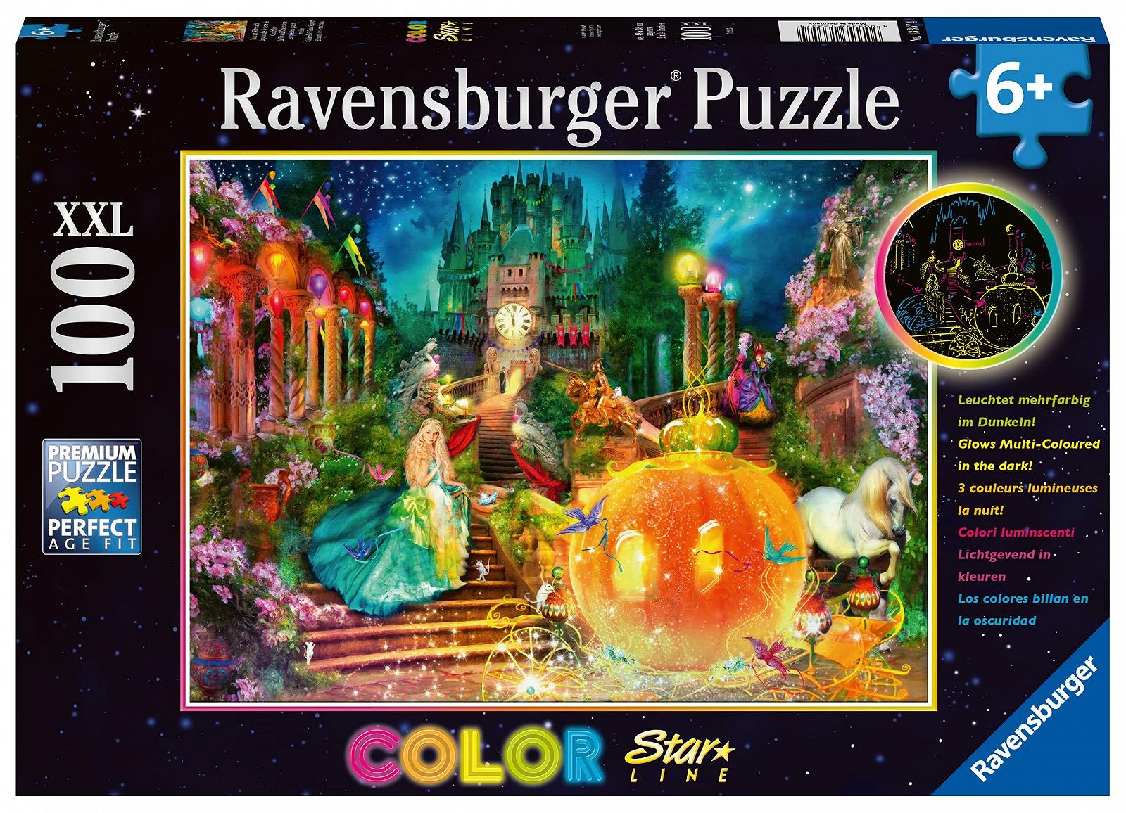 Детский пазл Ravensburger XXL Colour Star Line Dance at Midnight 13357 100 элементов светится в темноте 6+, фото №1