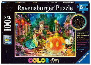Дитячий пазл Ravensburger XXL Colour Star Line Dance at Midnight 13357 100 елементів світиться у темряві 6+ - Фото 1