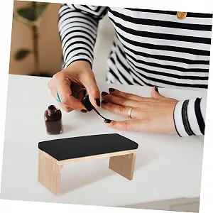 Подушка для рук майстра манікюру Дерево/Шкіра Сіра synthetic.ua - Фото 1