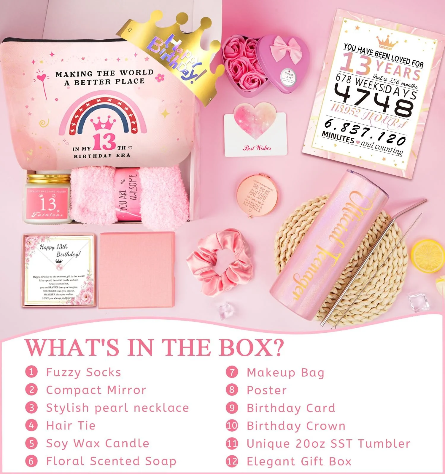 Подарочный набор для девочки на 13-летие, 13th Birthday Gifts, фото №5 Подарочный набор для девочки на 13-летие, 13th Birthday Gifts, фото №5