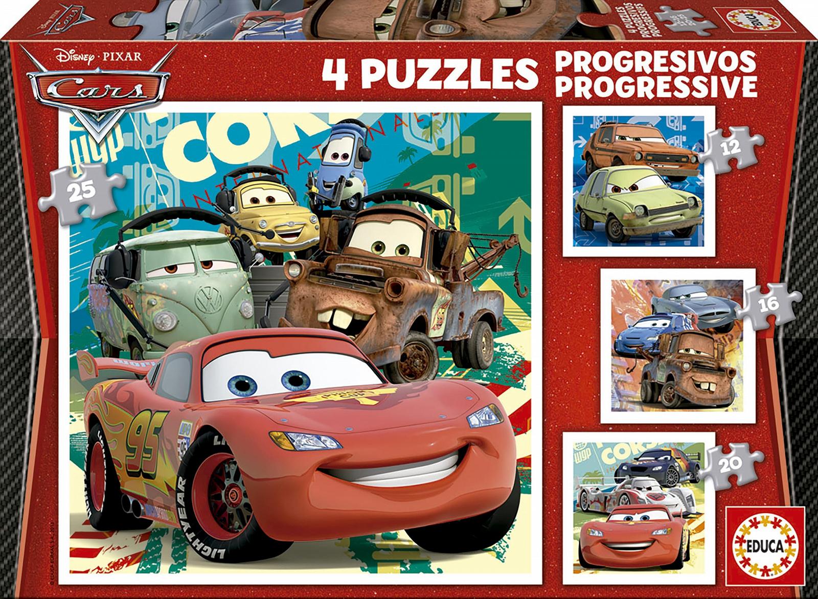 Пазл Educa Borras Progressive Puzzle Cars 2 73 детали, фото №1