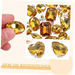Пришивные стразы 1tasche Декоративные Золотые стеклянные камни для одежды, рукоделия и свадебных украшений Мелкие стразы для творческих ремесленных проектов synthetic.ua - Фото 1