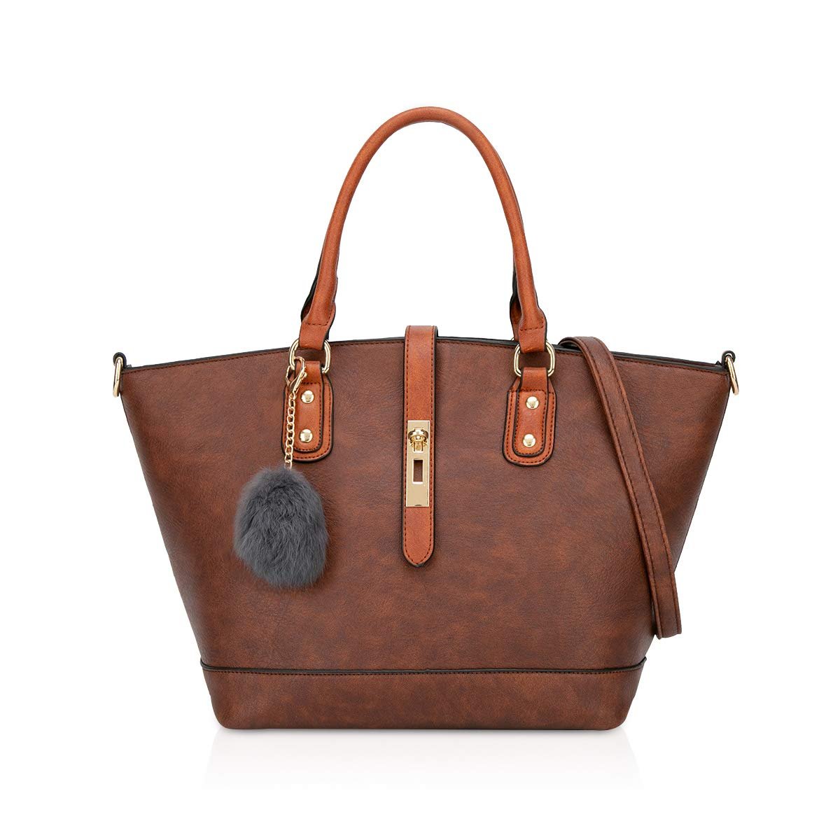 Сумка жіноча NICOLE & DORIS ретро, велика, кавова, L, фото №1