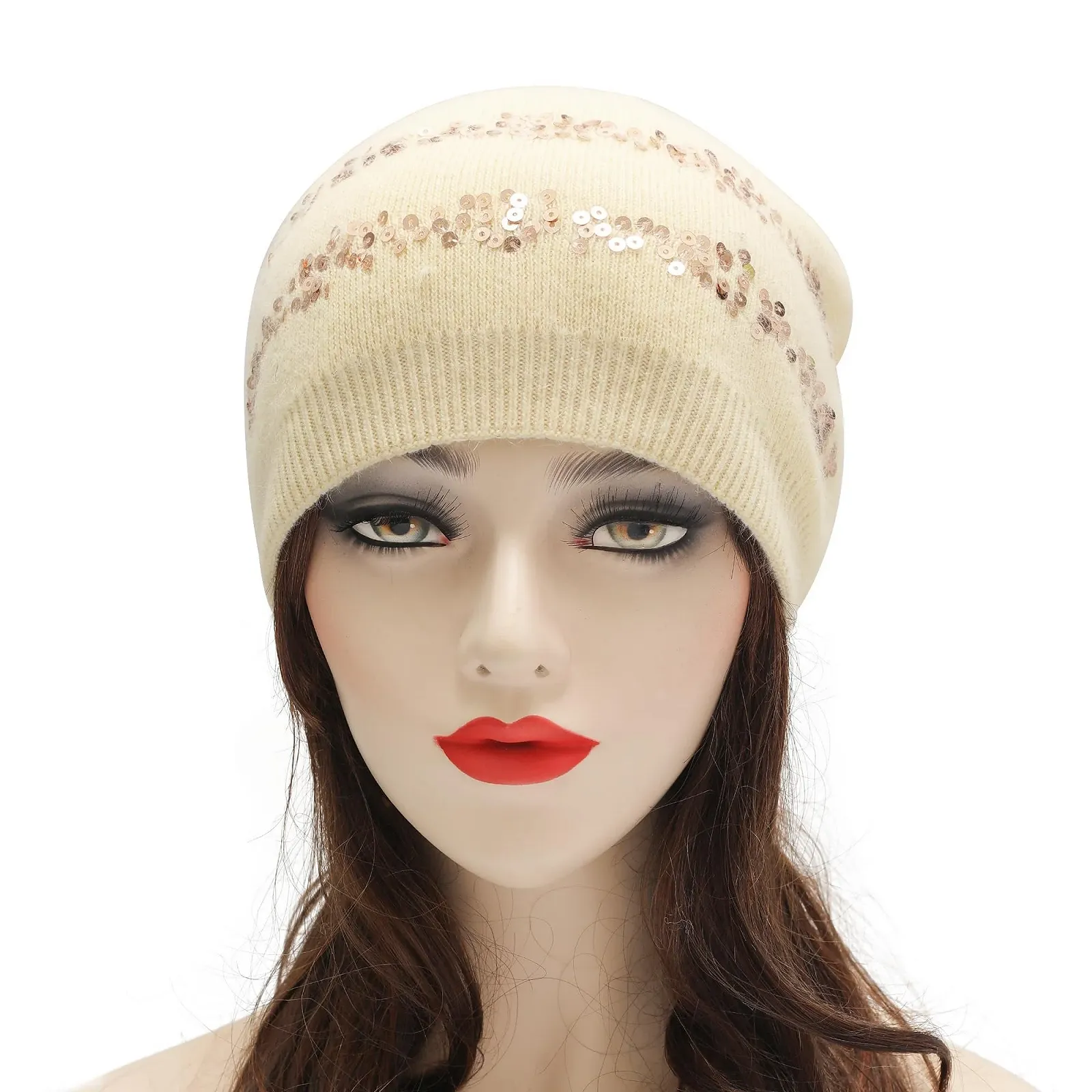 Вязаная шапка-бини ZLYC, мягкая зимняя эластичная, фото №3 Вязаная шапка-бини ZLYC, мягкая зимняя эластичная, фото №3