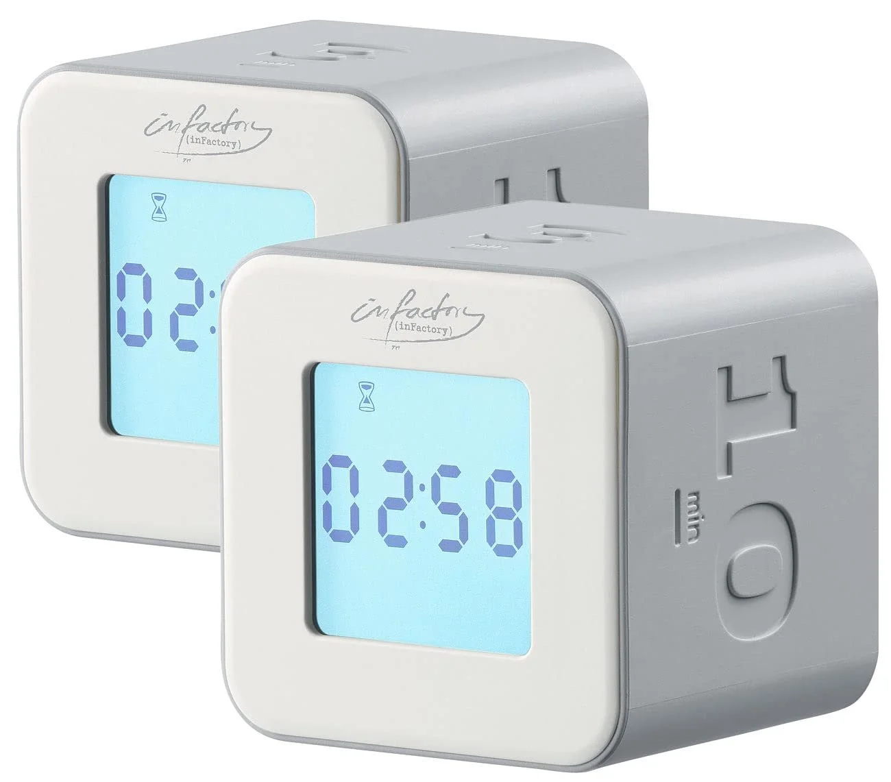 Цифровые таймеры-кубы infactory Cube Timer набор из 2 шт. 4 режима 6 x 6 x 5.5 см LED, фото №1
