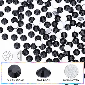 Стрази Скло Novani SS20 Плоска Задня Частина SS20 Чорний synthetic.ua - Фото 1