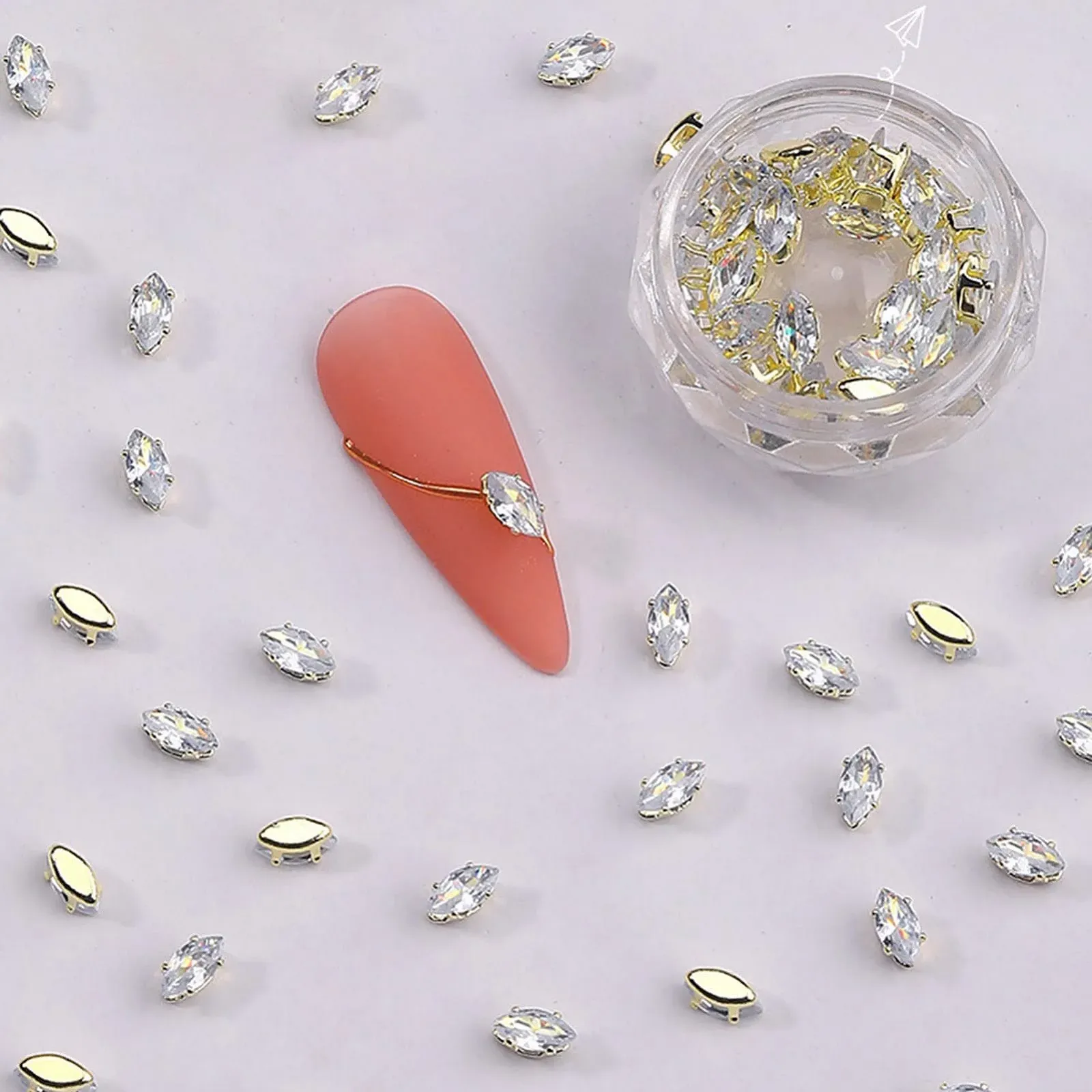 Украшения для ногтей неправильной формы, прочные блестящие украшения для ногтей для мобильного телефона E, фото №3