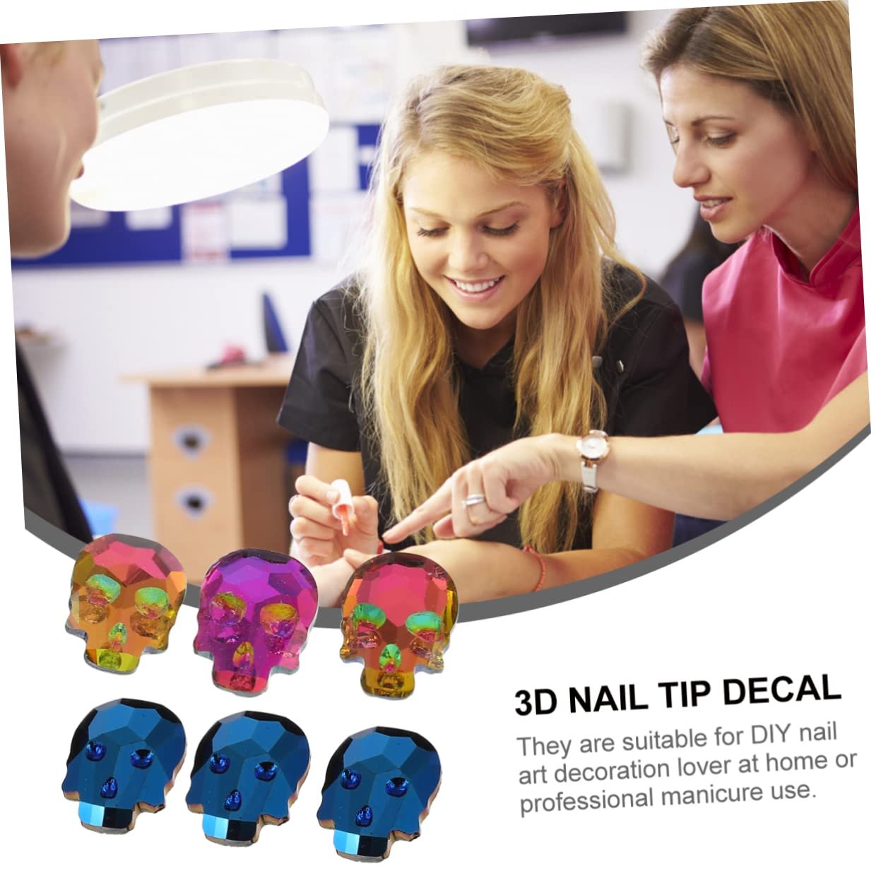 Набор страз для ногтей 40 шт. ABC меняющие сумки Хэллоуин, фото №6