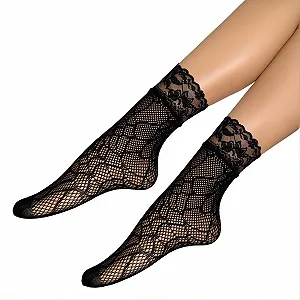 Прозрачные кружевные чулки Кружевные носки Готические сетчатые носки Сексуальные сетчатые носки Прозрачные носки Костюмные носки Женские кружевные носки Короткие эластичные кружевные носки Кружевные сетчатые носки Тонкие модные synthetic.ua - Фото 1