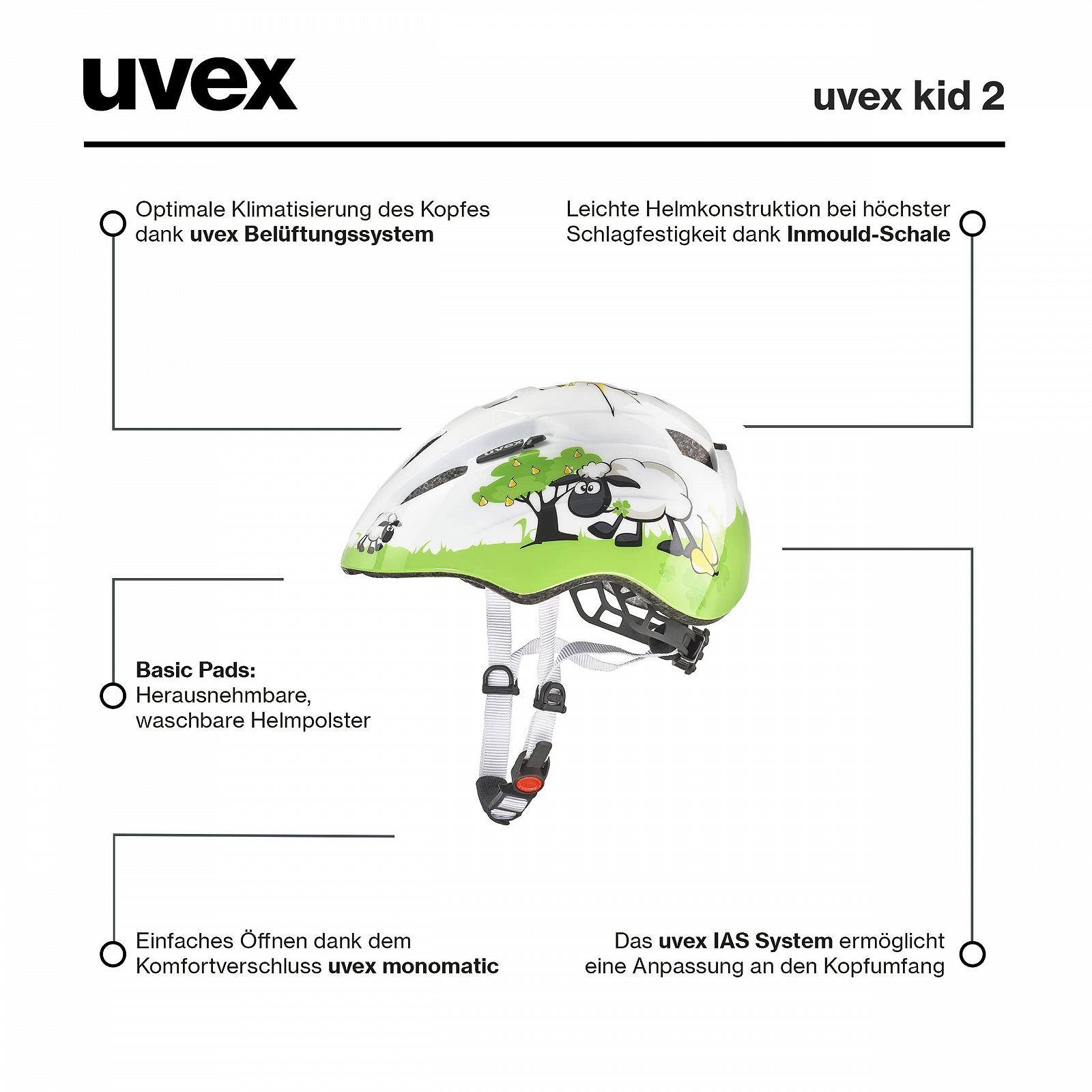 Шлем Uvex Unisex Youth Kid 2 Велосипедный, фото №6