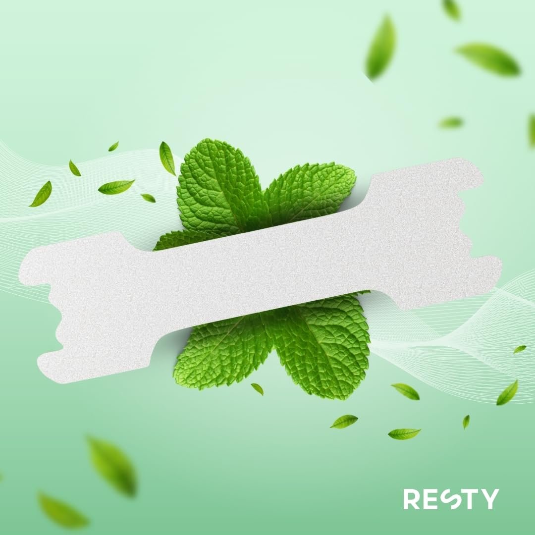 Смужки для носа Resty з ароматом м'яти 48 штук від хропіння та роздільники для носа, фото №2 Смужки для носа Resty з ароматом м'яти 48 штук від хропіння та роздільники для носа, фото №2