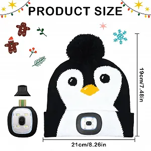 Шапка Lets Joy с LED подсветкой Детская, Рождественская с LED - Фото 1