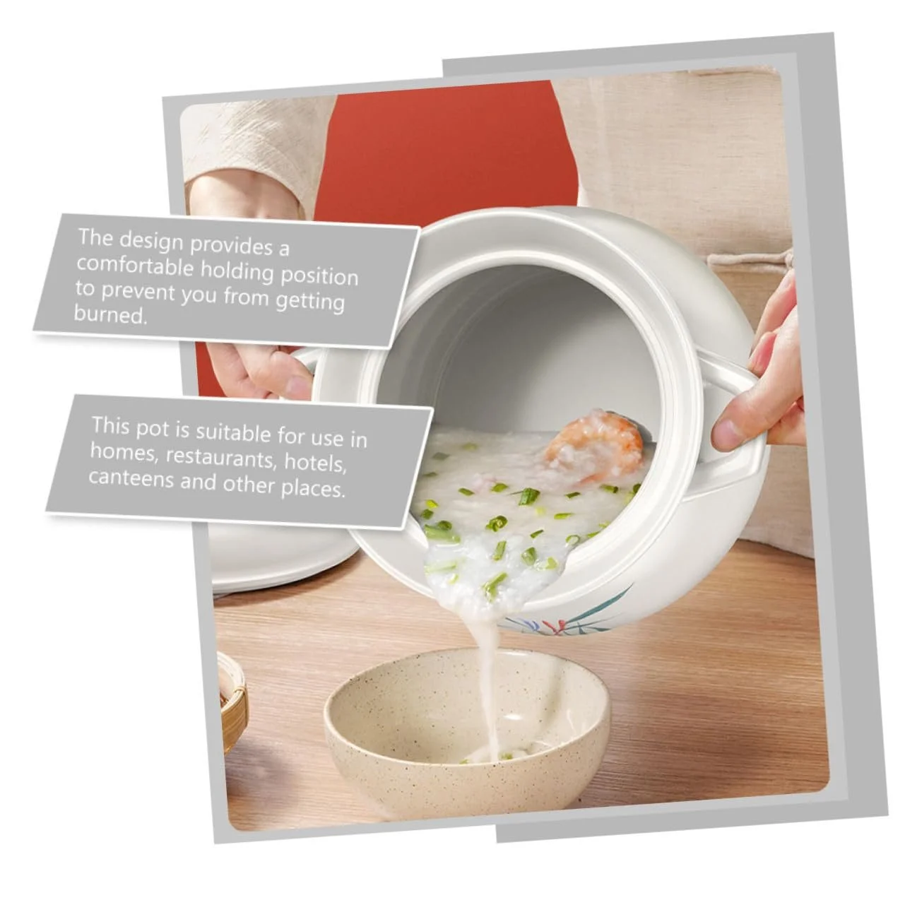 Кастрюля Toyvian керамическая термостойкая для супов и тушения, фото №9