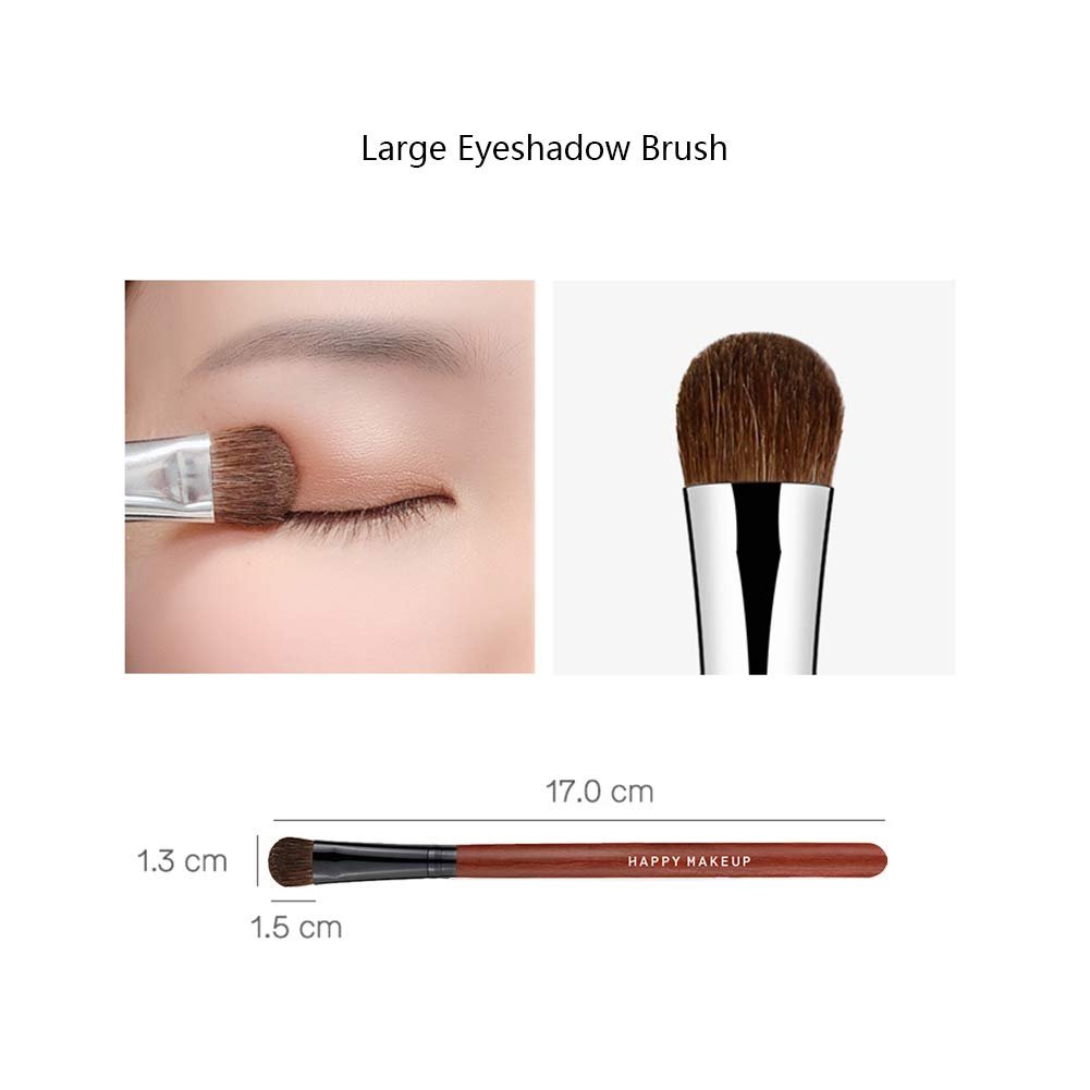 Набор кистей для макияжа 3 шт. Волос пони Очиститель Beauty Premium Кисть для теней для век Портативная кисть Высококачественные кисти для макияжа, дерево и волокна., фото №5