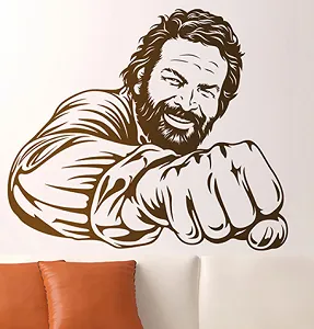 Наклейка на стіну Портрет Бада Спенсера Вінілова 42 x 49 см - Фото 1