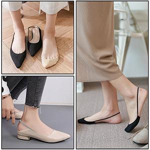 Носки ультракороткие невидимые 8 пар, Мягкие балетки, Дышащие хлопковые носки до щиколотки, Женские, Нескользящие полуноски, Летние для босоножек, Размер 35-40 (Черный/Белый/Серый/Телесный) synthetic.ua - Фото 1