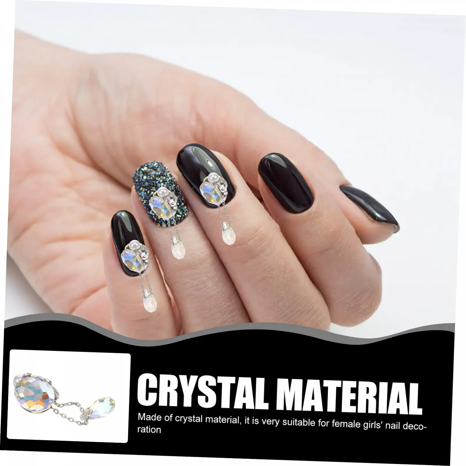 Подвеска для ногтей Healvian 5 шт., бриллиант, камни для ногтей, 3D аксессуары для девушек, стразы, жемчуг, хрусталь, фото №6