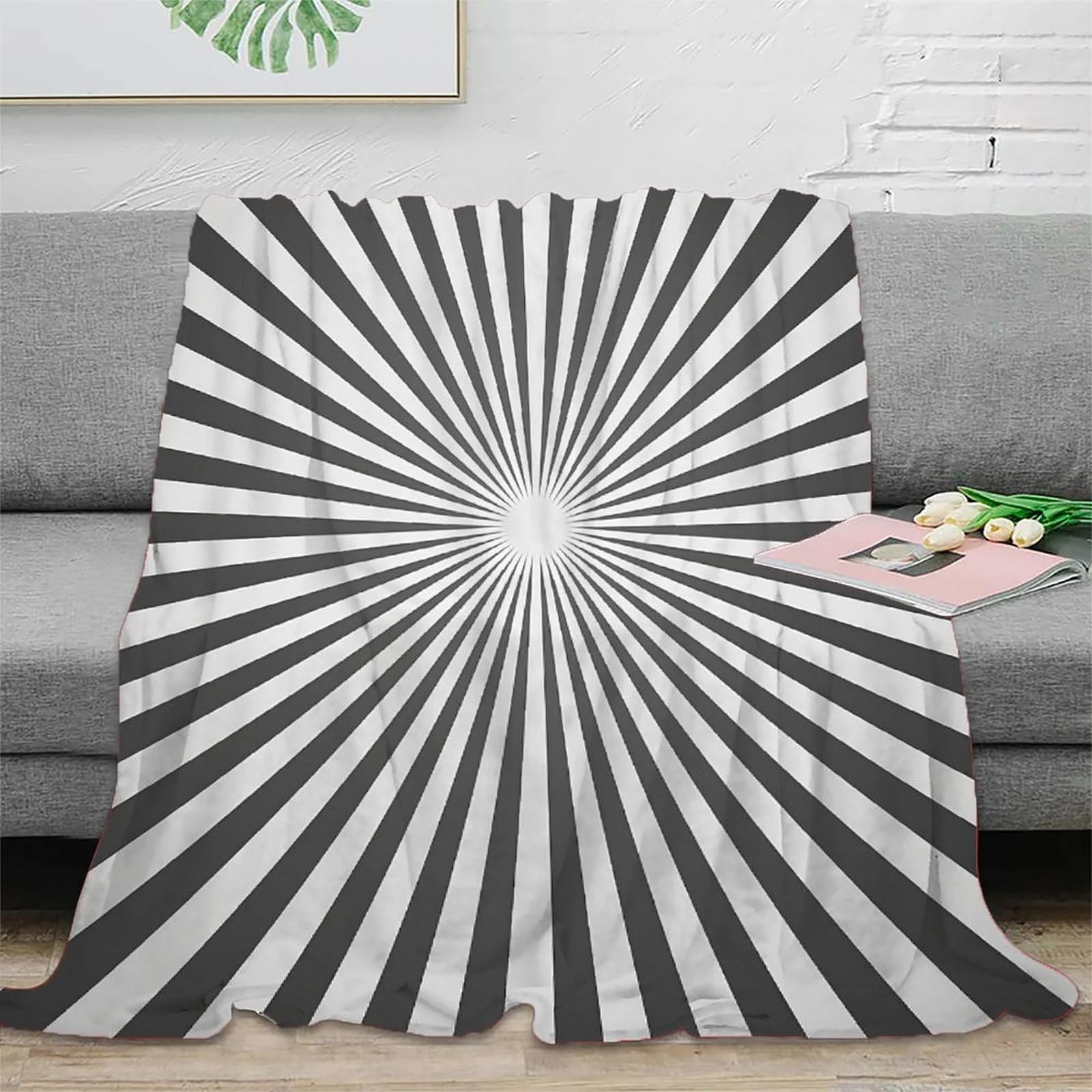 Покривало VFKLZCNYR Геометричні візерунки 3D-друк Фланель фліс 100 x 130 см, фото №2