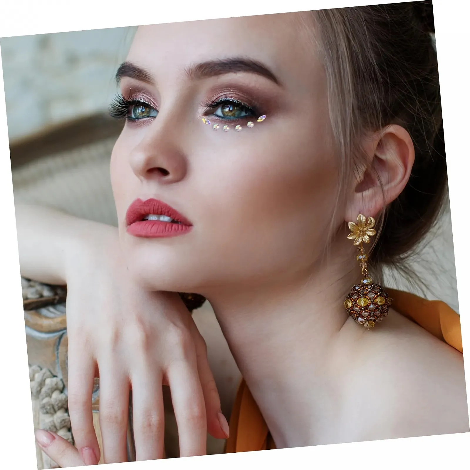 Стразы FRCOLOR самоклеящиеся 30 листов для макияжа, украшения тела для вечеринок, фестивалей и особых случаев, фото №6