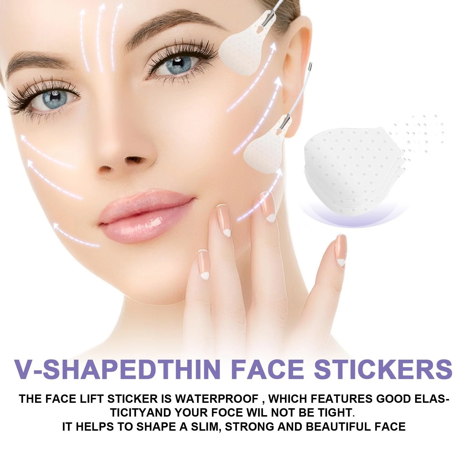 Пластирі для підтяжки обличчя 80 шт V-подібна форма, фото №4