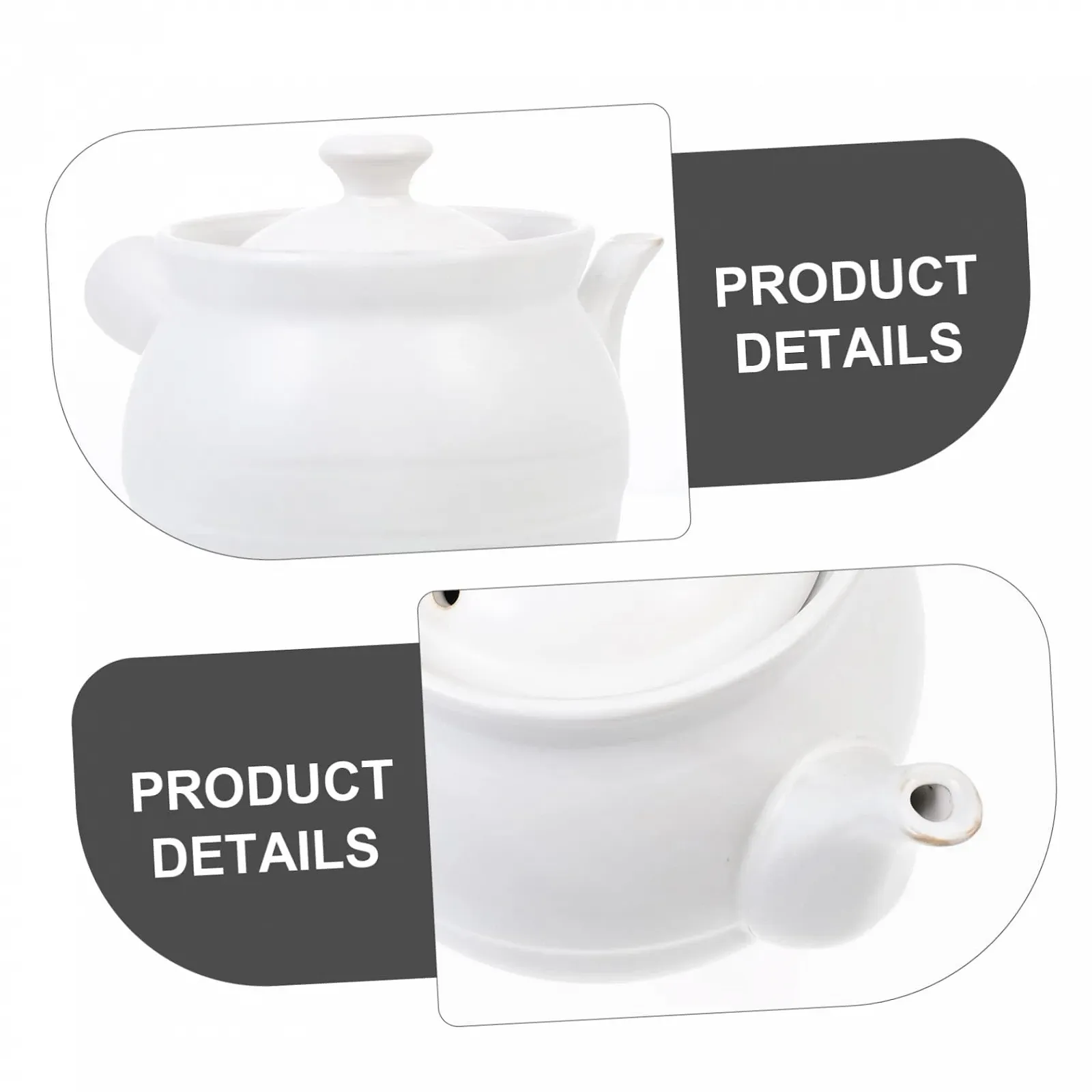 Горшок для приготовления керамический для трав и чая термостойкий с эргономичной ручкой, фото №4