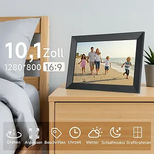 Цифровая фоторамка Rollei Smart Frame WiFi 103 10.1" 1280 x 800 IPS Touchscreen 32 ГБ Black synthetic.ua - Фото 1
