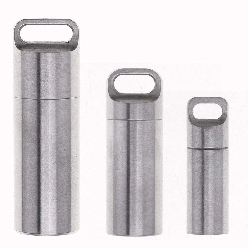 Коробка для таблеток SuperglockT Mini, нержавіюча сталь, водонепроникна, міні-капсула, аварійний інструмент, фото №5