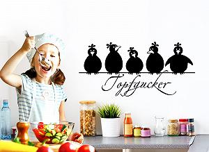 Наклейка на стіну Grandora W862 Pot Gazer 5 Birds 58 x 27 см Чорна synthetic.ua - Фото 1