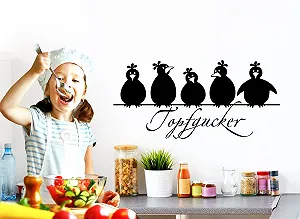 Наклейка на стіну Grandora W862 Pot Gazer 5 Birds 58 x 27 см Чорна synthetic.ua - Фото 1