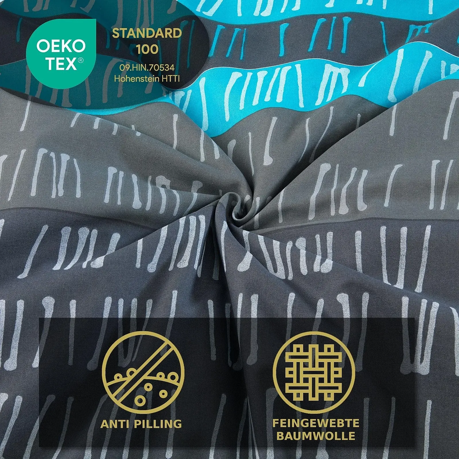 Комплект постельного белья MALIKA 135 x 200 см хлопок Renforcé Oeko-Tex красный, фото №4