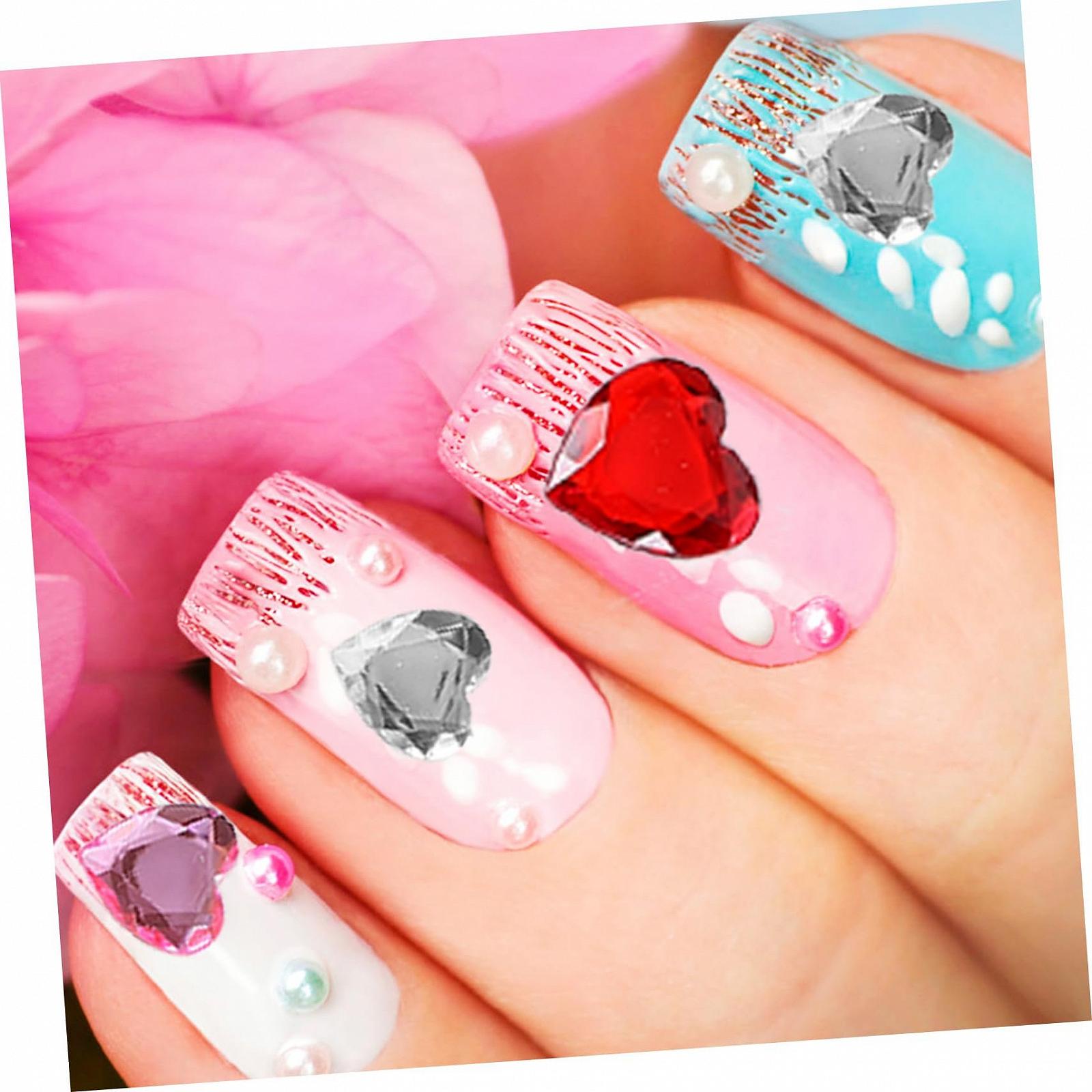 Стразы Healvian Сердцевидные Самоклеящиеся Для декорирования лица Плоская задняя часть Для рукоделия Камни для глаз, фото №9