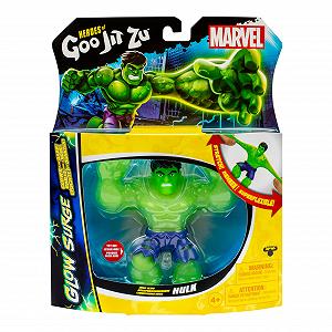 Фігурка HeRoes of Goo Jit zu Marvel Hulk Glow Surge 11 см, світиться та тягнеться synthetic.ua - Фото 1