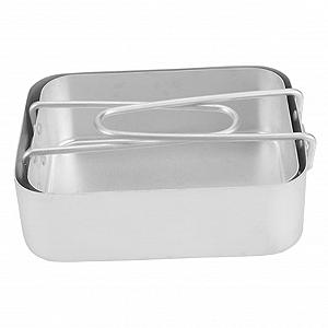 Контейнер Toddmomy 2 шт. для хранения продуктов, тарелка для кемпинга, контейнер для приготовления еды, фруктовая чаша, контейнер для студентов, алюминиевый многофункциональный - Фото 1