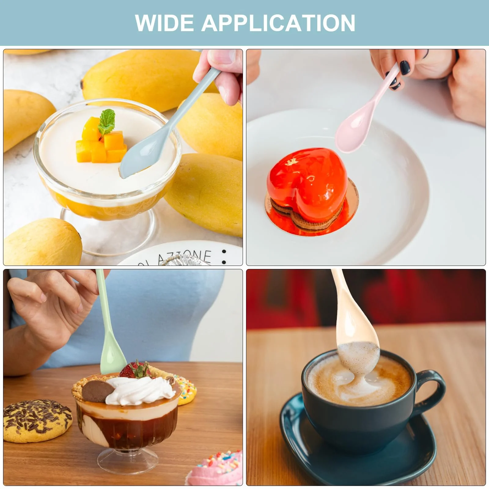 Набір Пластикових Ложок 10 штук, Кольорові, фото №7