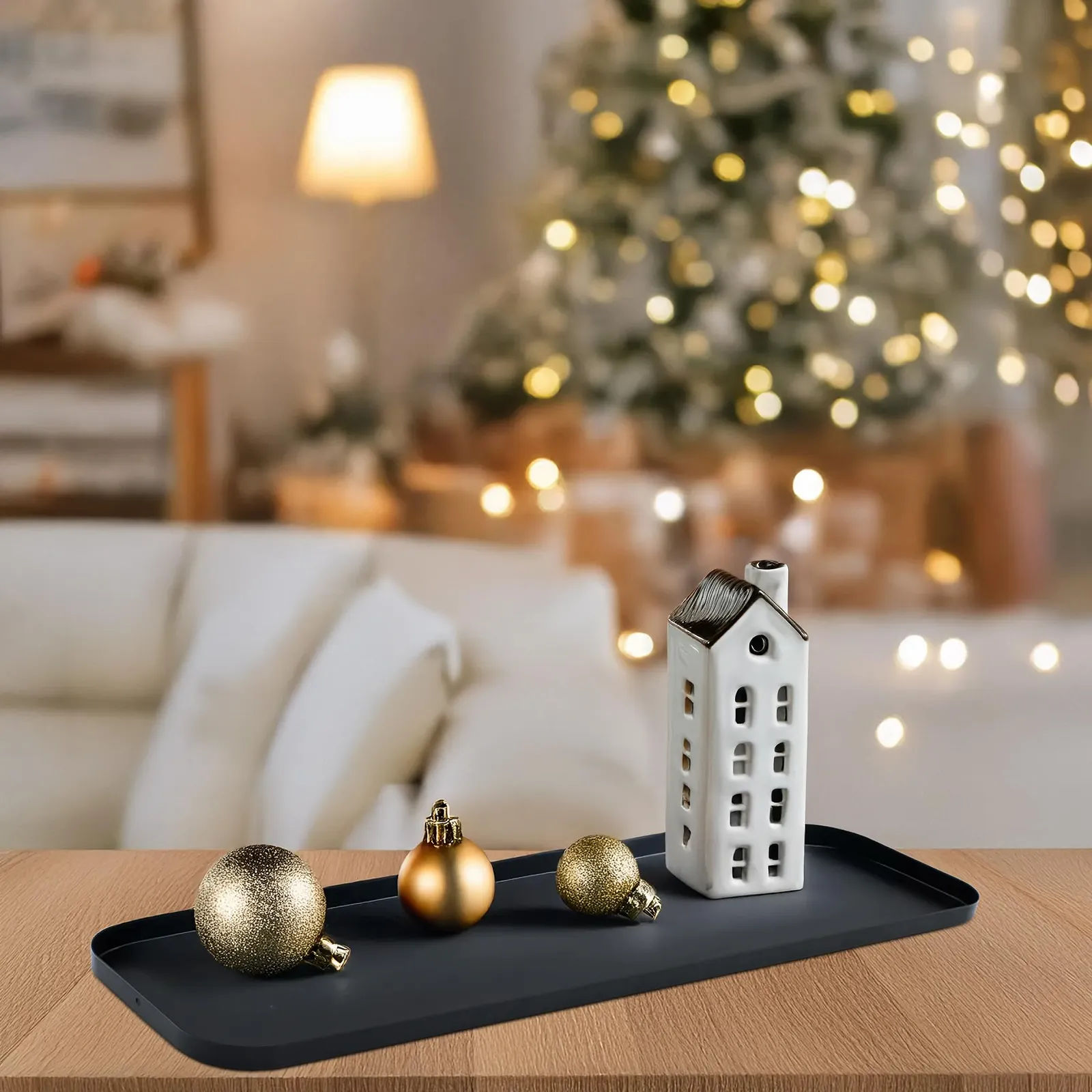 Металевий піднос для свічок Чорний Прямокутний з обідком, фото №6 Металевий піднос для свічок Чорний Прямокутний з обідком, фото №6